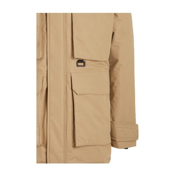 Windproof Parka Jacket with Fur Hood