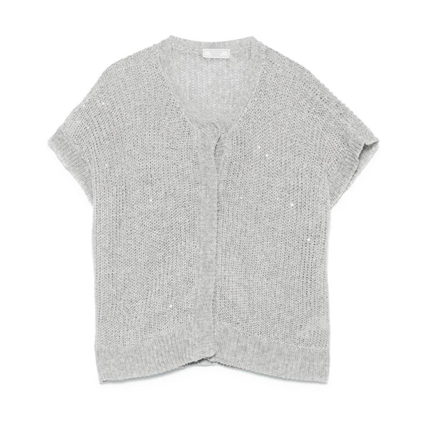 Light Grey Sequin Cardigan Jacket