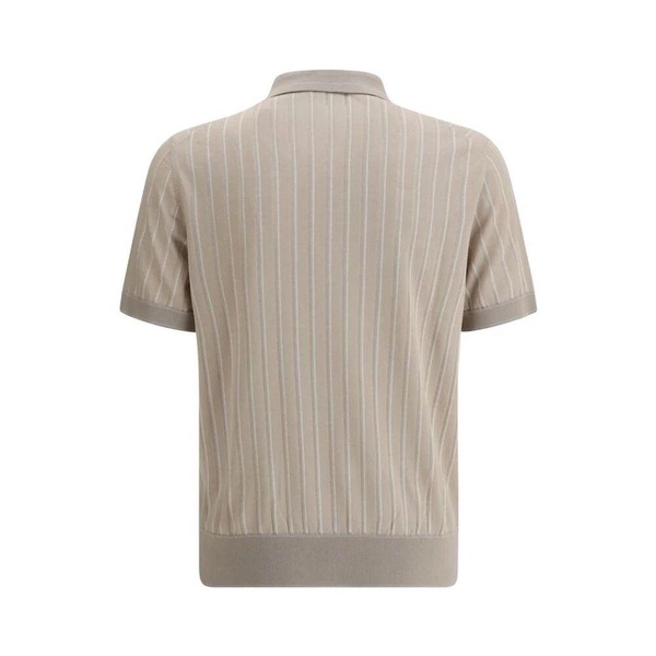 Striped Polo Shirt Short Sleeves