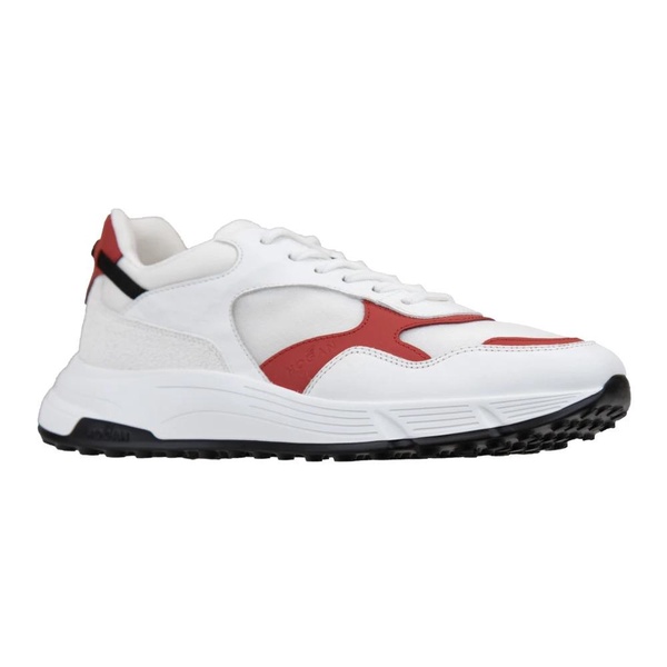 Leather Fabric Sneakers Lace-up Men