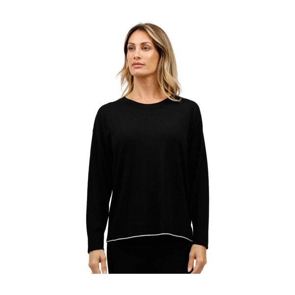 Boatneck Top with Hem Detail