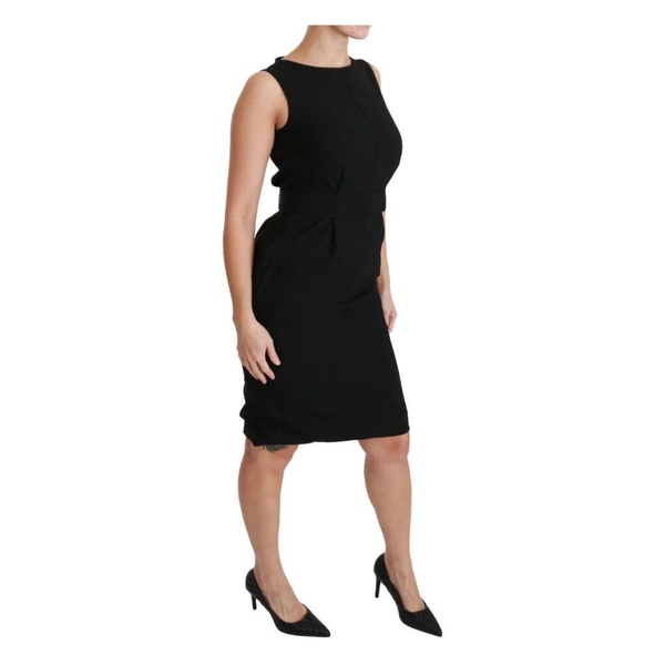 Black Sheath Stretch Formal Dress