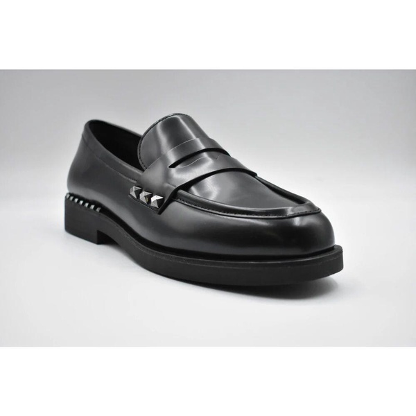 Black Lace-Up Loafers