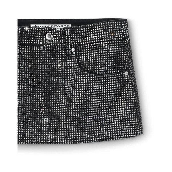 Crystal Distressed Mini Skirt