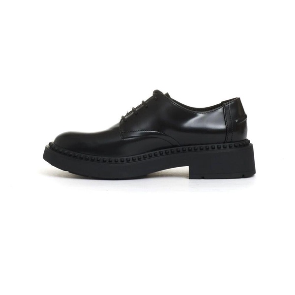 Black Leather Lace-Up Shoes