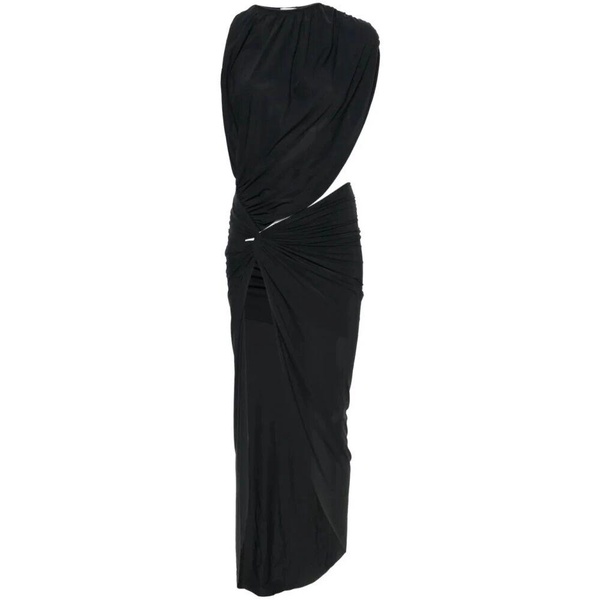 Draped Side-Slit Dress