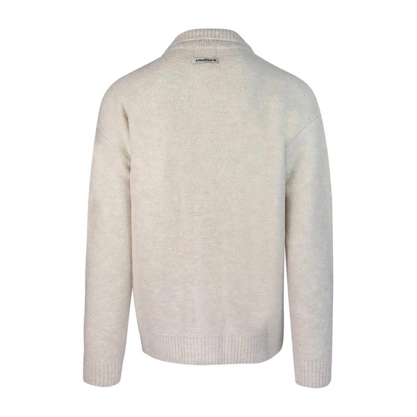 Knit Jacket with Button Closure and Front Pockets