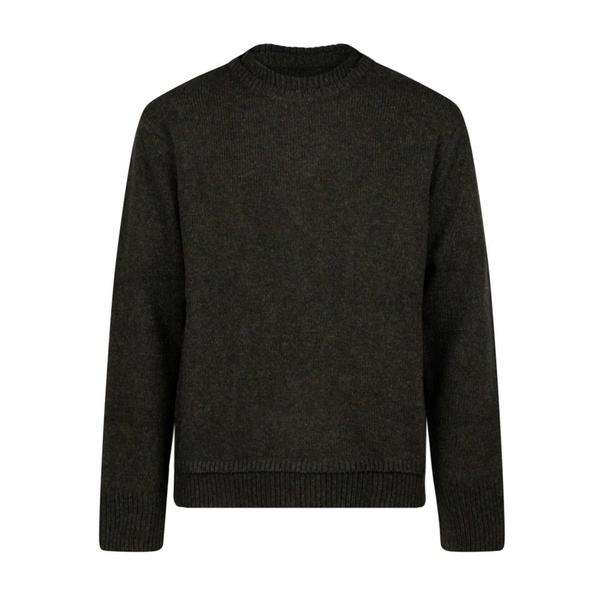 Green Wool Crew Neck Sweater