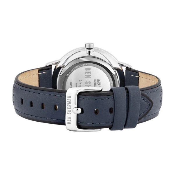 Leather Strap Quartz Watch, Stainless Steel