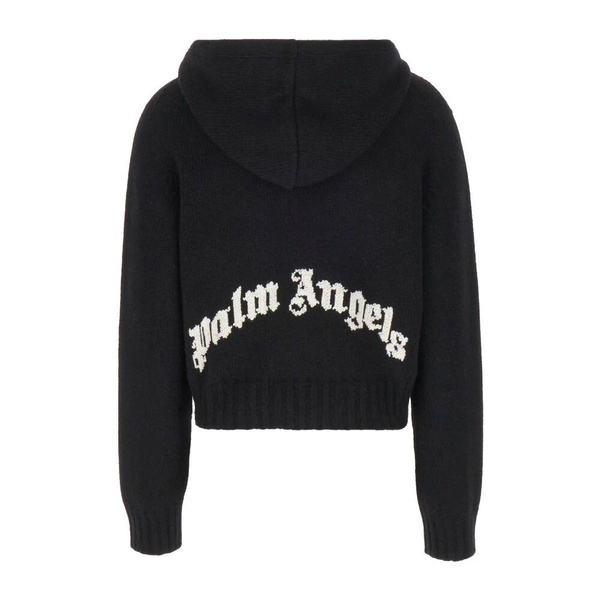 Logo Embroidered Knitted Hoodie
