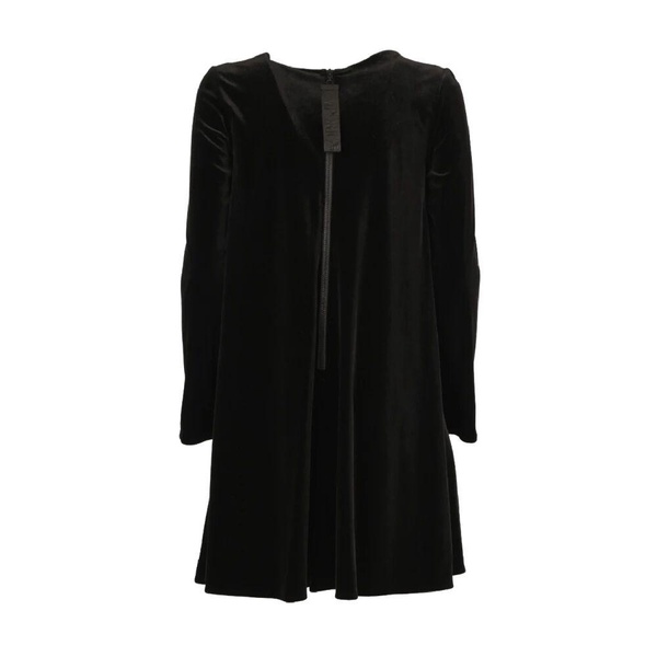 Zippered Chenille Flared Dress