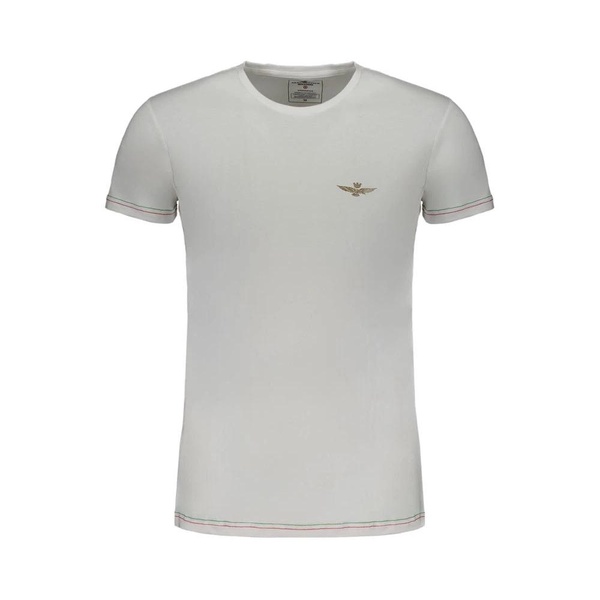 White Cotton T-Shirt with Print