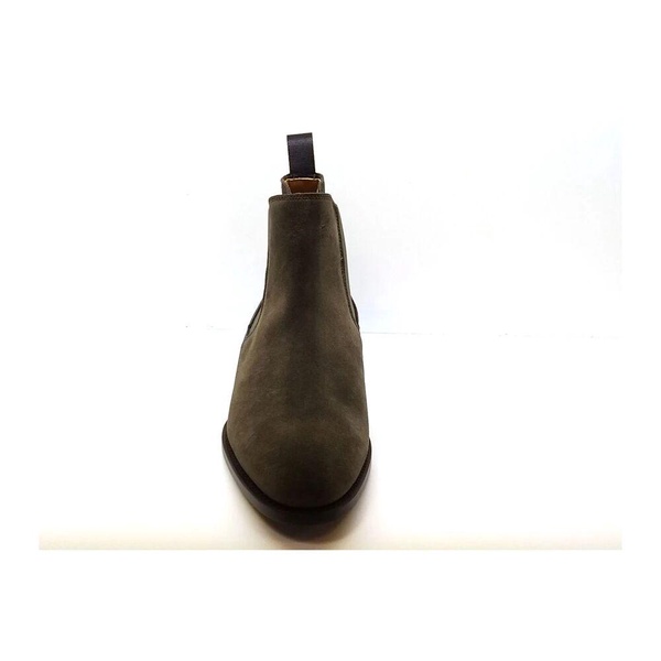Green Suede Elastic Boot with Protected Rubber Sole