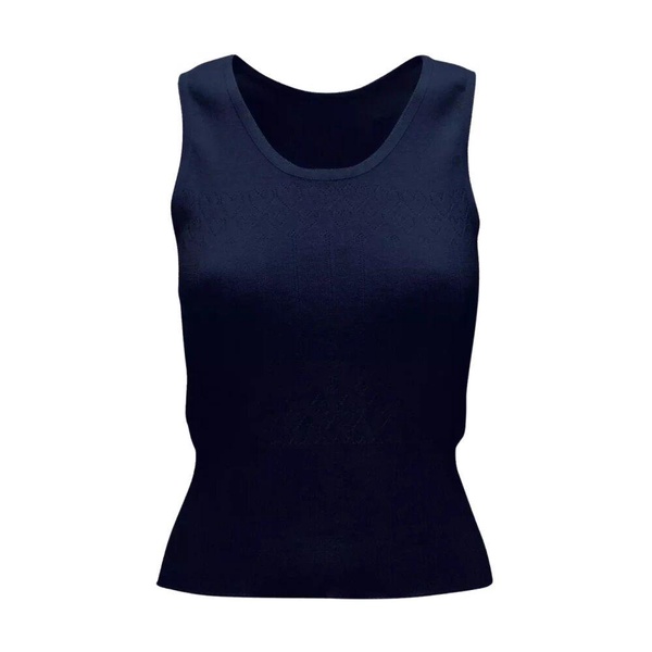 Navy Fitted Top Heart Arrow Pattern