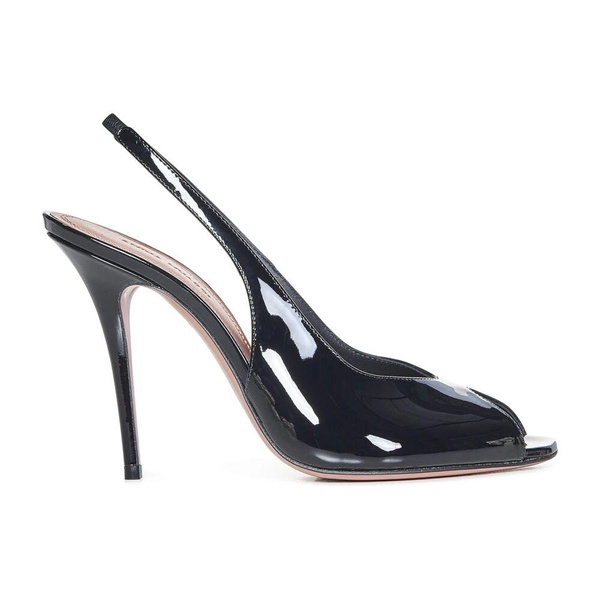 Black Peep Toe Stiletto Pumps