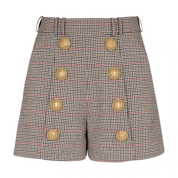 High-rise Prince of Wales shorts