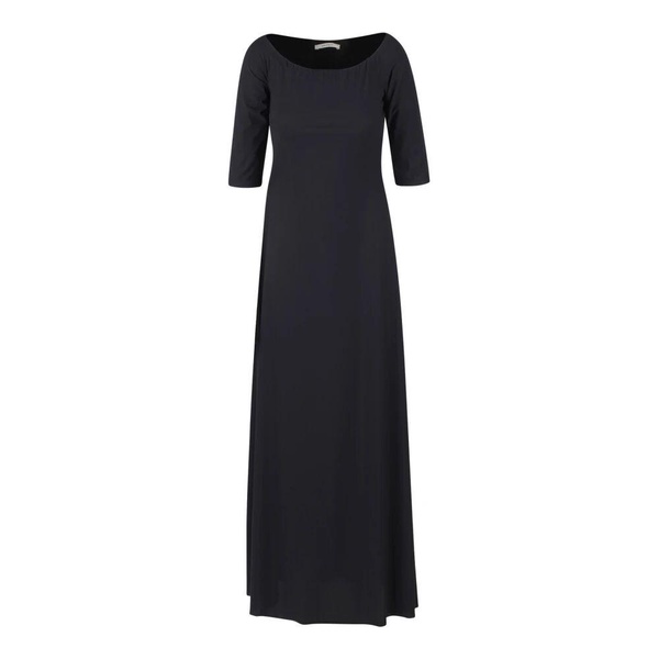 Jersey Long Dress Boat Neck