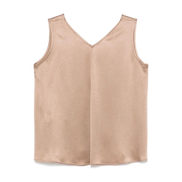 Beige Silk Blend Topwear Stylish Comfort