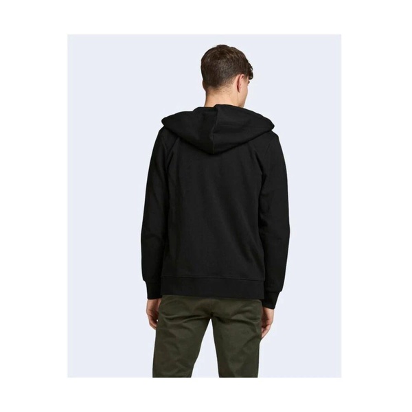 Black Cotton Hoodie Sweater