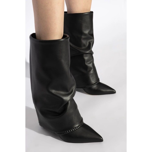 Leather heeled ankle boots