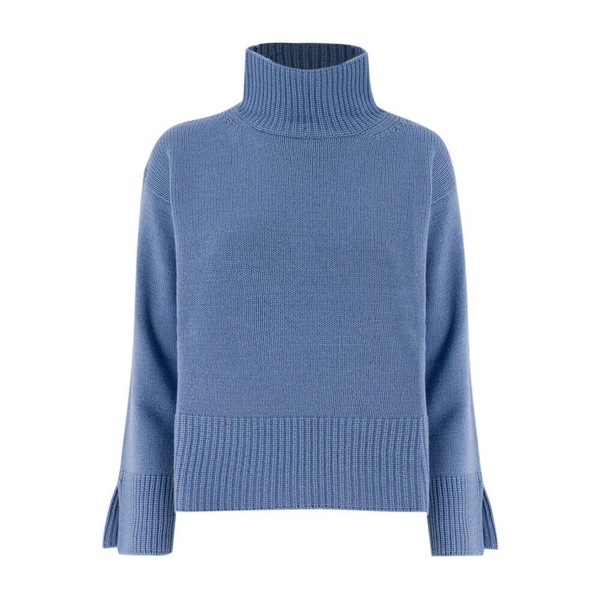 Soft Knitted Jumper with High Collar