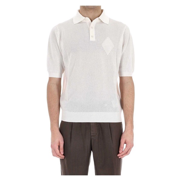 White Cotton Polo T-shirts and Polos