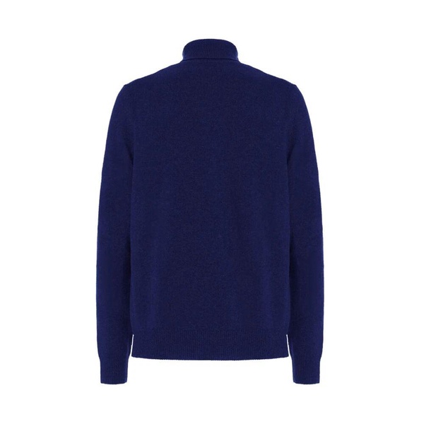 Blue Wool Turtleneck Sweater for Men