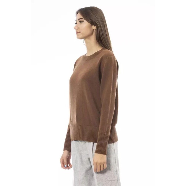Luxury Cashmere Crew Neck Sweater Brown