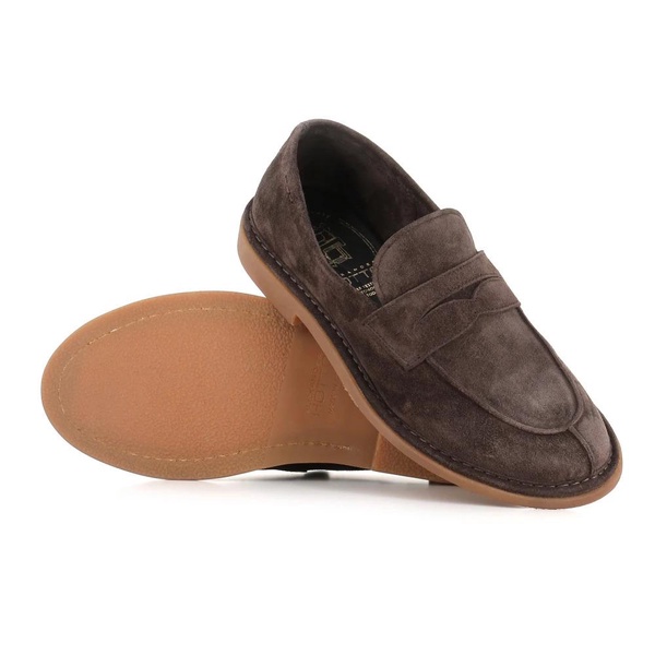 Dark Brown Suede Moccasin Shoe