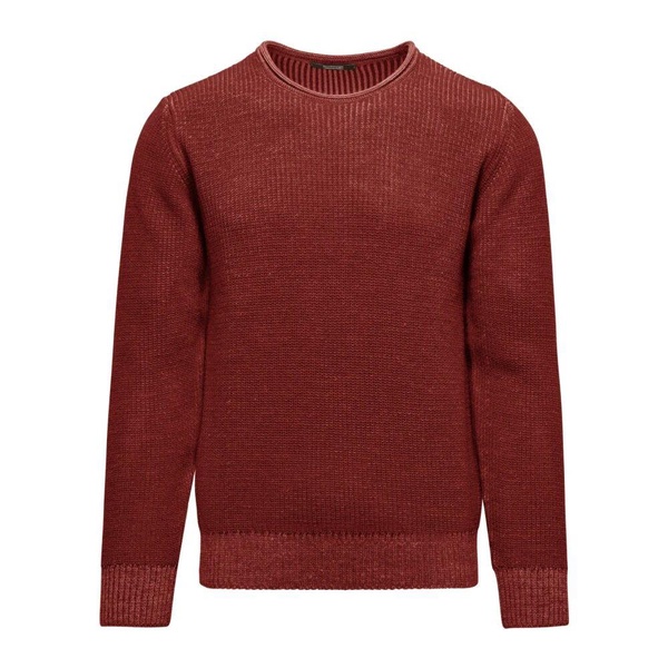 Ribbed Wool Blend Crewneck Sweater
