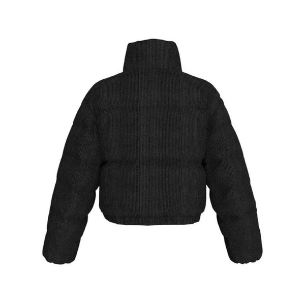 Corduroy Puffer Jacket Elegant Lightweight Design