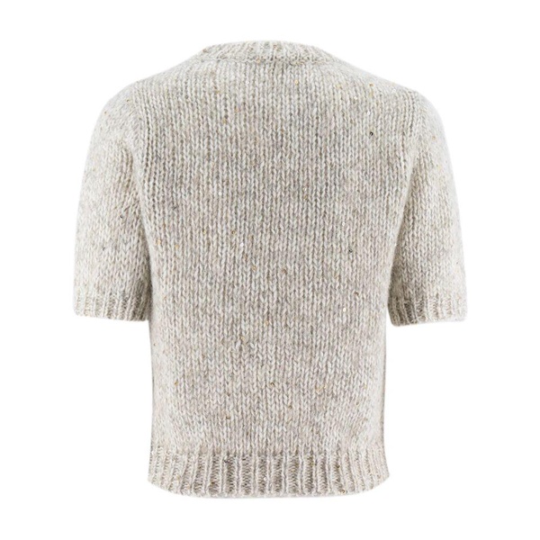 Sequin Crew Neck Sweater
