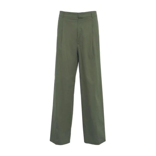 Green Pleated Wide Leg Pants