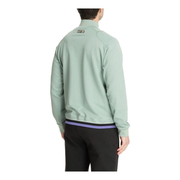 Plain Zip-Up Sweatshirt with Snap-Button Closure