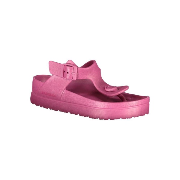 Pink Polyethylene Sandals with Ankle Buckle