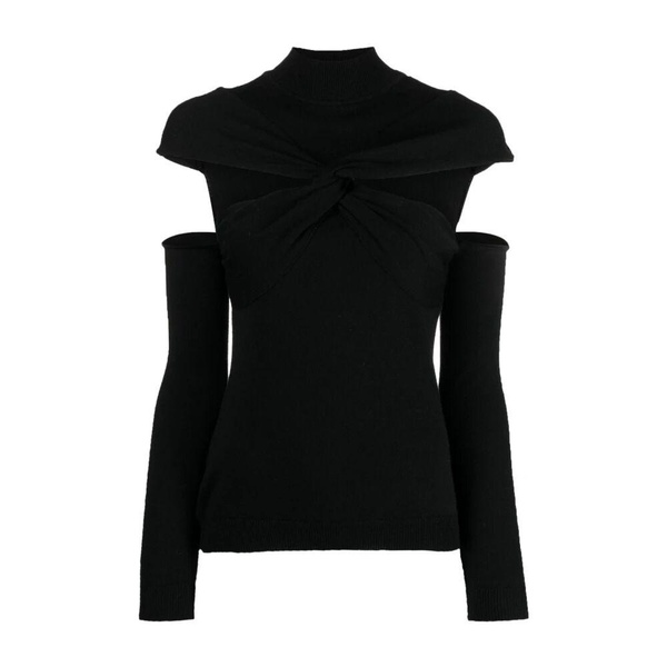 Knitted Cut-Out Turtleneck