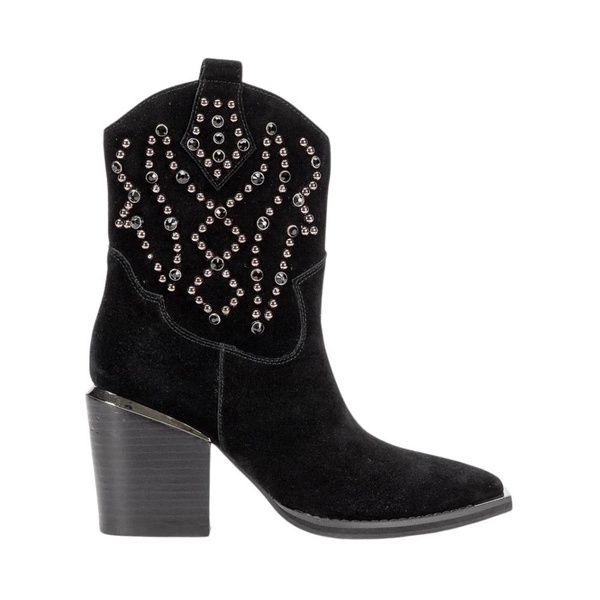 Studded Leather Ankle Boots