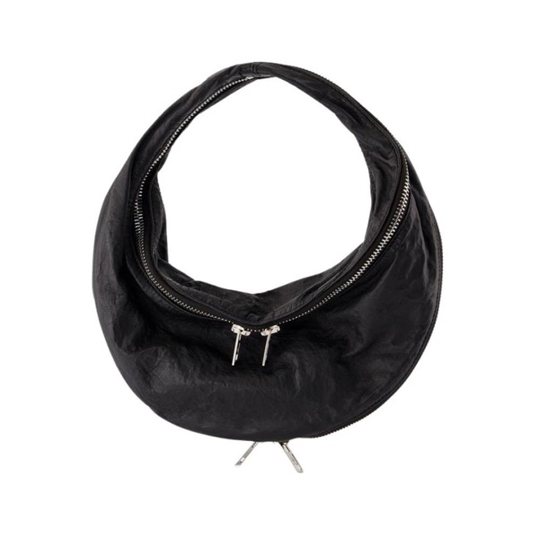 Black Leather Top Handle Bag