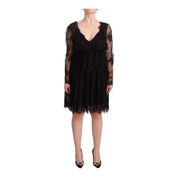 Floral Lace Long Sleeve Shift Dress