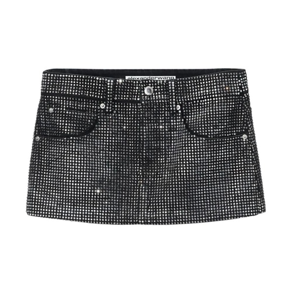 Crystal Distressed Mini Skirt