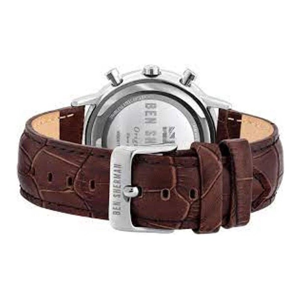 Stainless Steel Leather Strap Watch