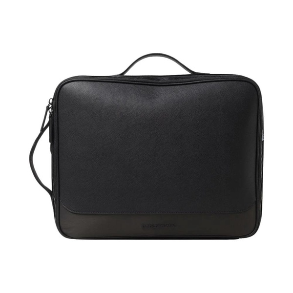 Black Briefcase Hand Shoulder Zip Rectangular