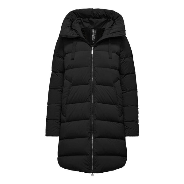Stretch-Nylon Hooded Down Jacket