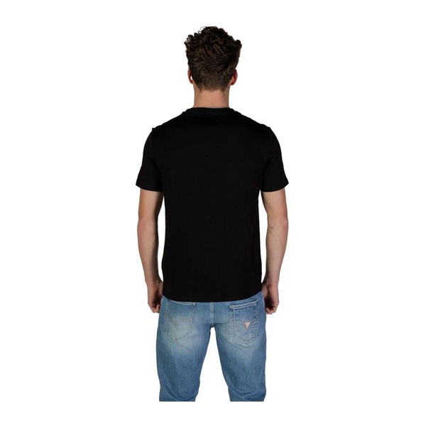 Black Printed Round Neck T-Shirt