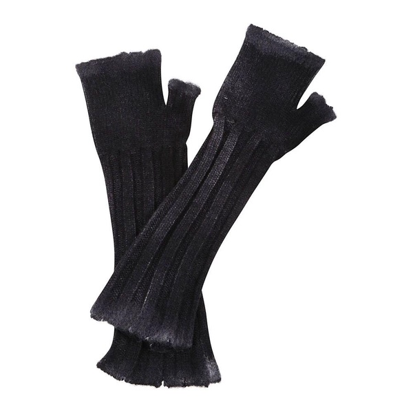 Black Wool Cashmere Gloves Made in Italy