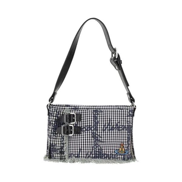 Plaid Shoulder Bag with Zipper Closure