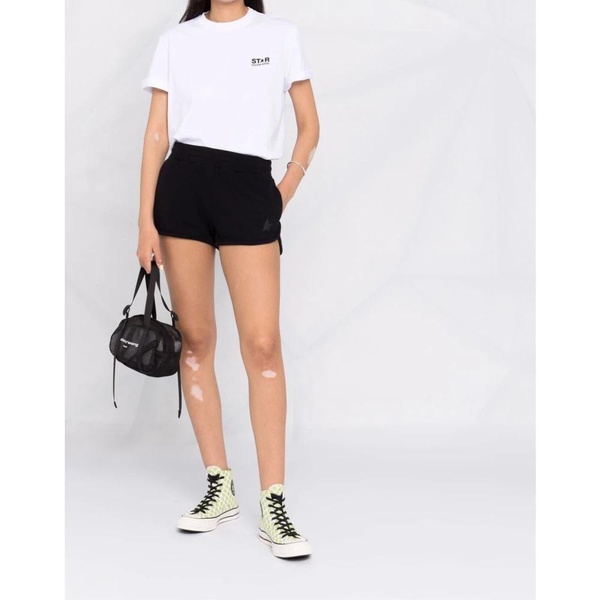 Star Logo Black Cotton Shorts