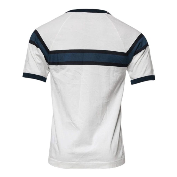 White Logo Print Crew Neck T-shirt
