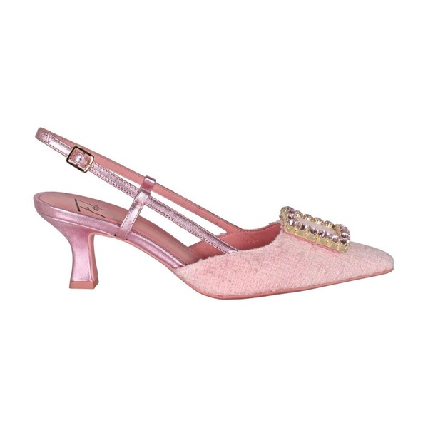 Tweed Slingback with Rhinestones