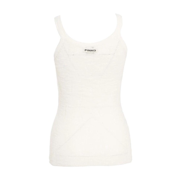 White Scoop Neck Tank Top
